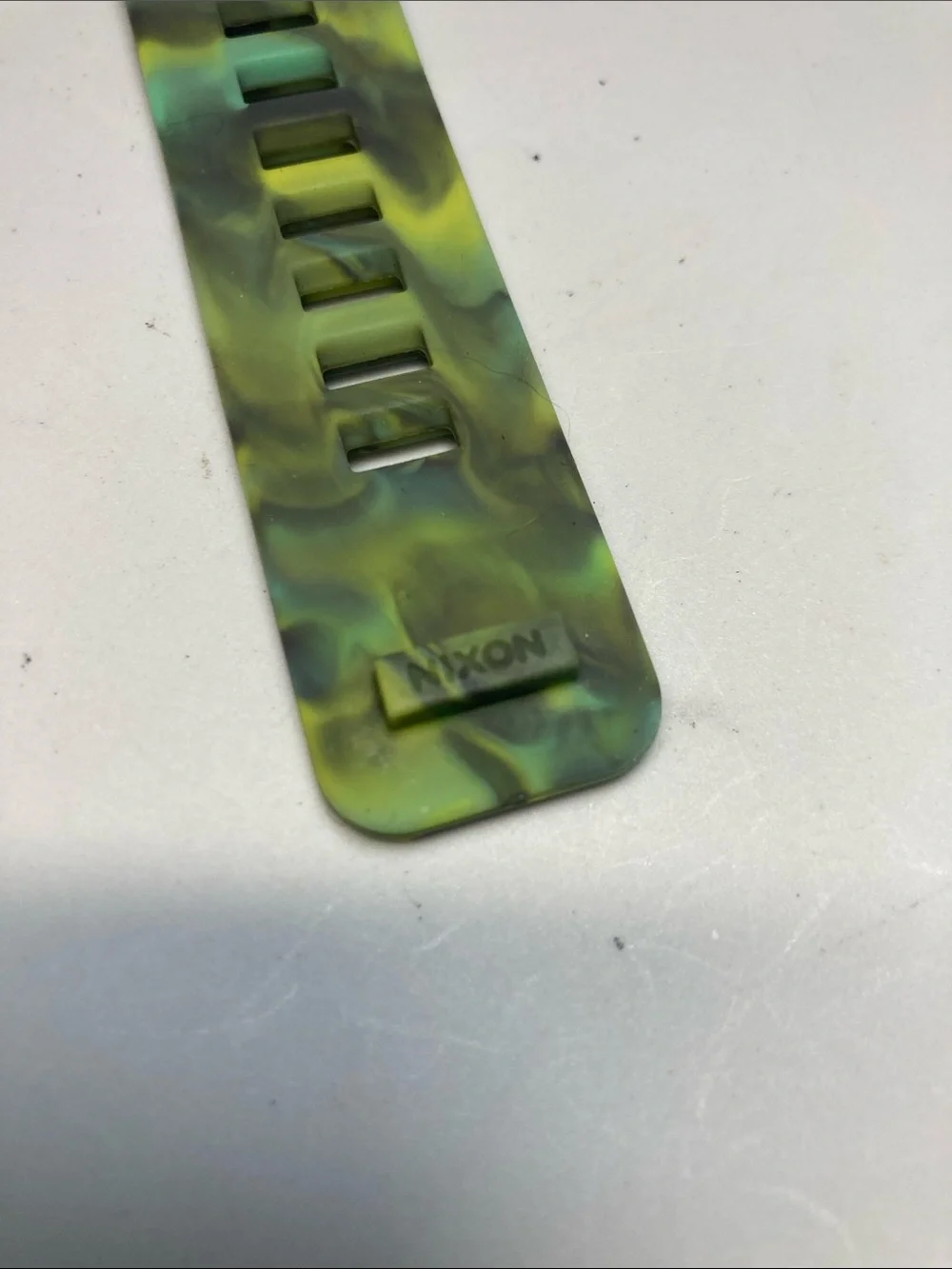 Nixon Base Tide, jellyfish glow in dark strap, translucent case, new battery
